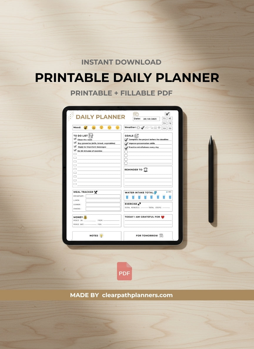 Printable Daily Planner