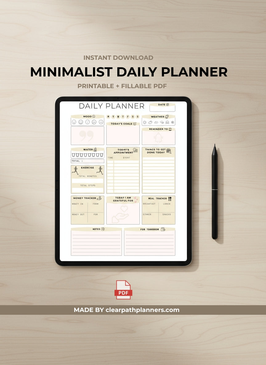 MINIMALIST DAILY PLANNER
